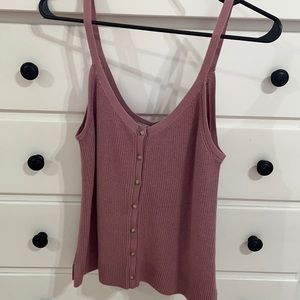NEW Women’s Abercrombie & Fitch Mauve Button-Up Tank Top, size S